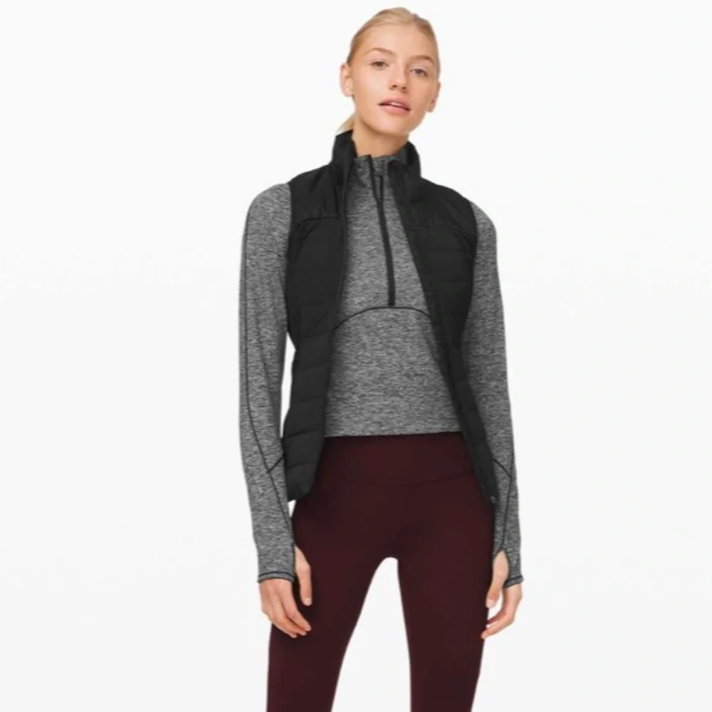 Lululemon Always Alert 1/2 Zip - Heathered Black - Size 6 - Picture 11 of 15